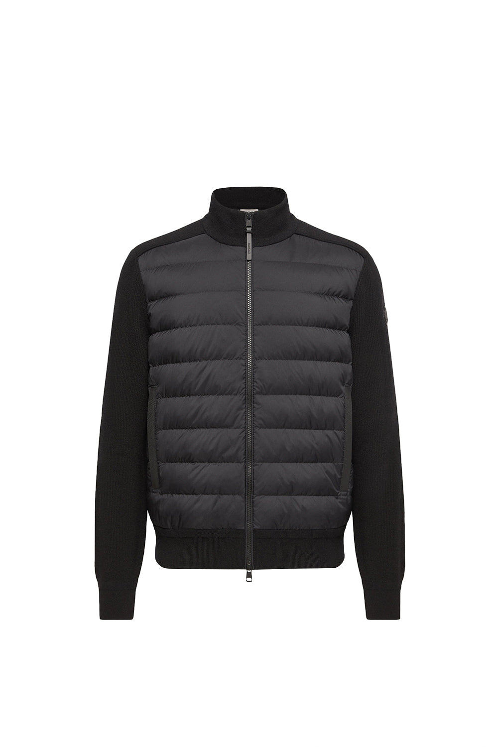 MONCLER 羊毛与羊绒混纺带拉链填充开衫