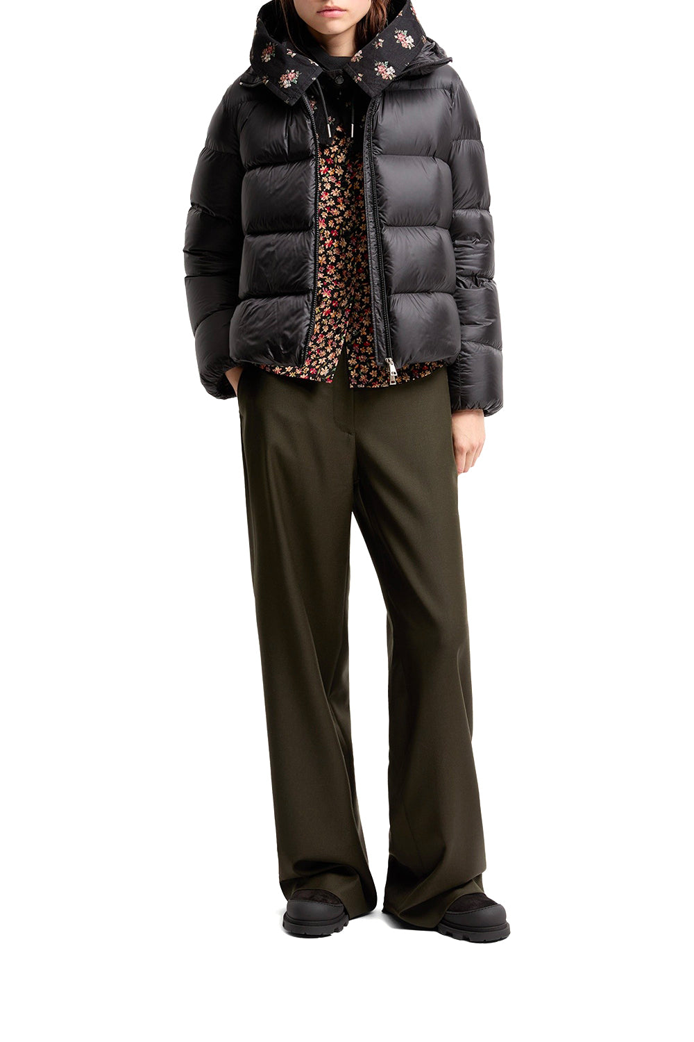 MONCLER Piumino corto Feligule con cappuccio