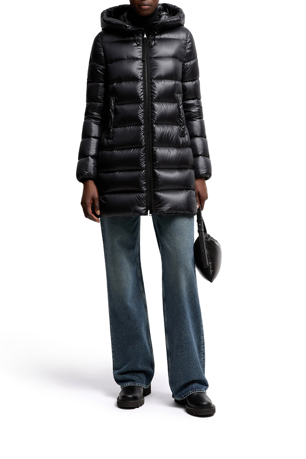 MONCLER Suyenne 中长款带帽羽绒服