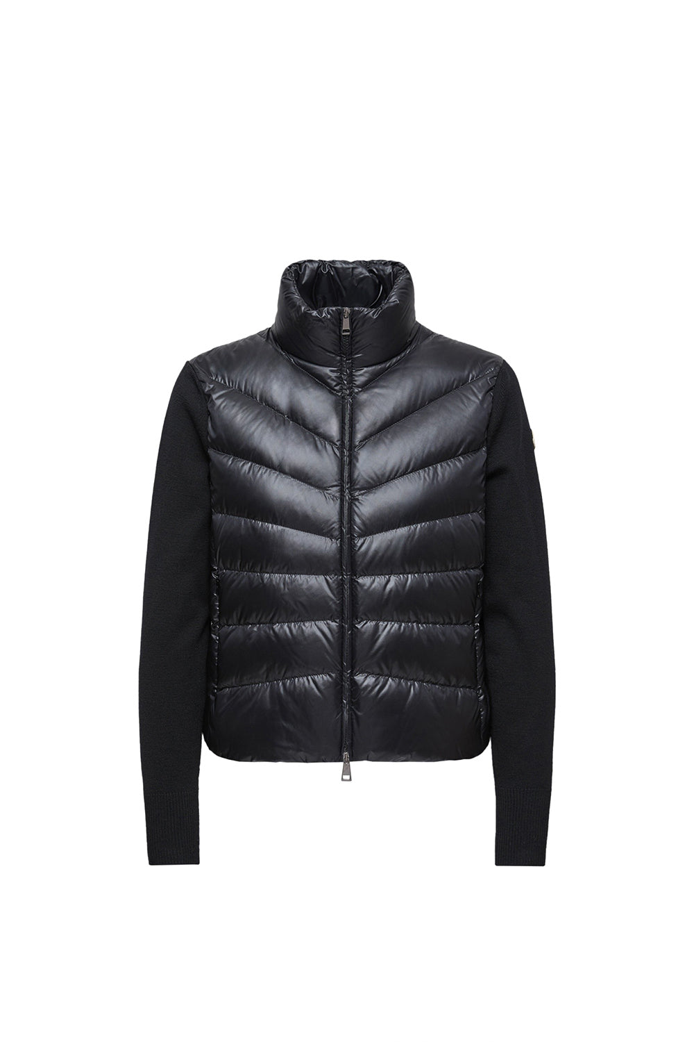 MONCLER Cardigan imbottito in lana con zip
