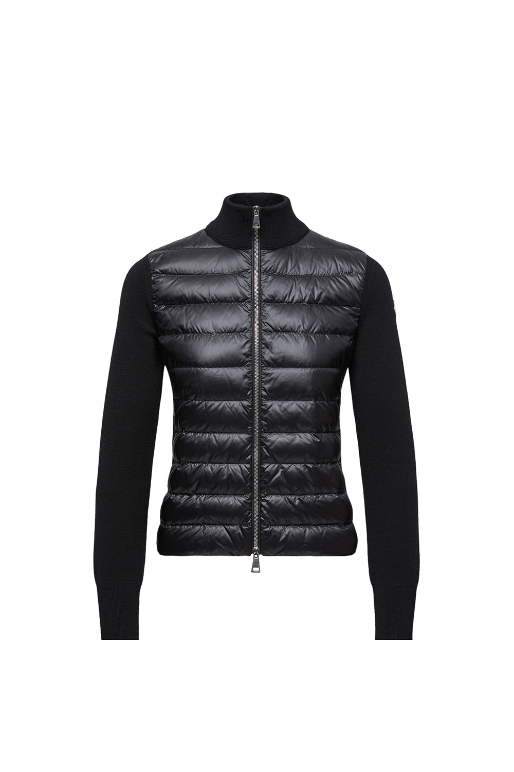 MONCLER Cardigan imbottito in lana con zip