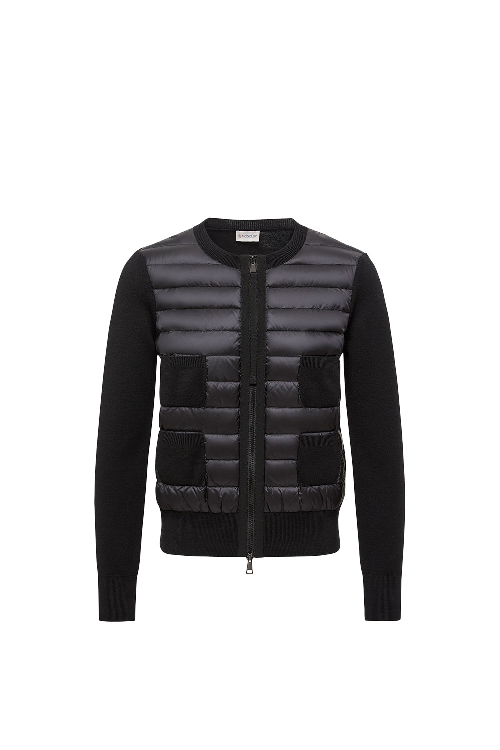 MONCLER Padded Wool Cardigan with Zipper