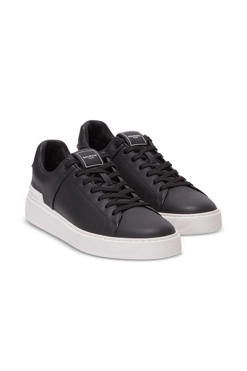 BALMAIN B-Court 小牛皮运动鞋
