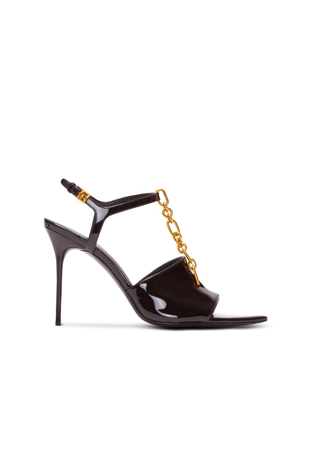 BALMAIN Sandali Sync in pelle di vitello verniciata