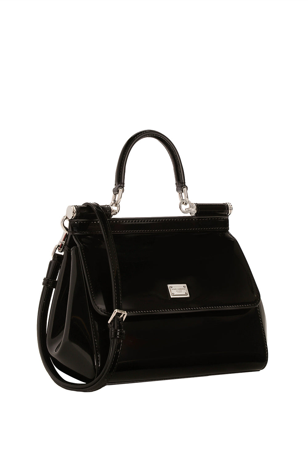 DOLCE & GABBANA Sicily 小号手提包，光面小牛皮材质