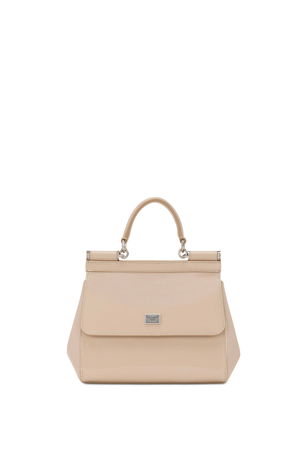 DOLCE & GABBANA Sicily 小号手提包，光面小牛皮材质