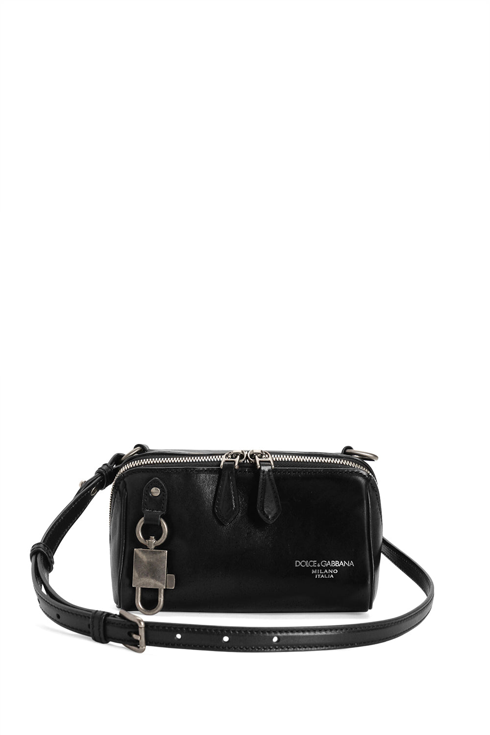 DOLCE & GABBANA Borsa a tracolla lock in pelle di vitello tempesta