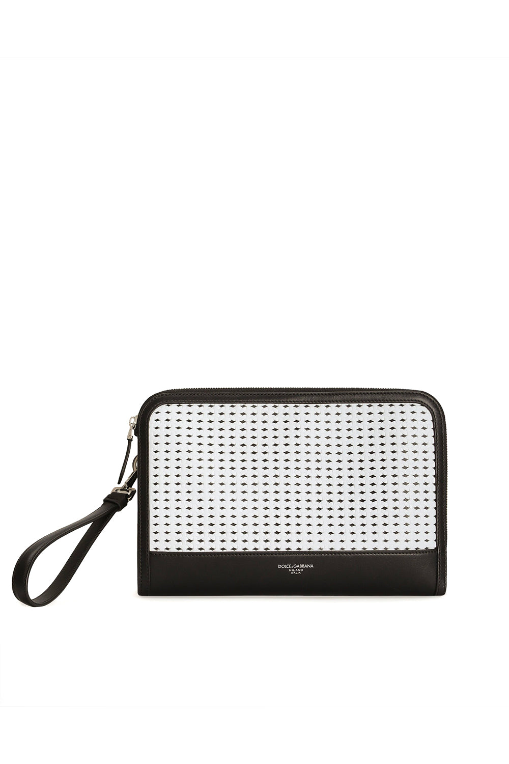 DOLCE & GABBANA Pochette atene in pelle di vitello plongé