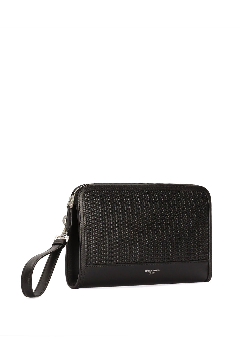 DOLCE & GABBANA Pochette atene in pelle di vitello plongé