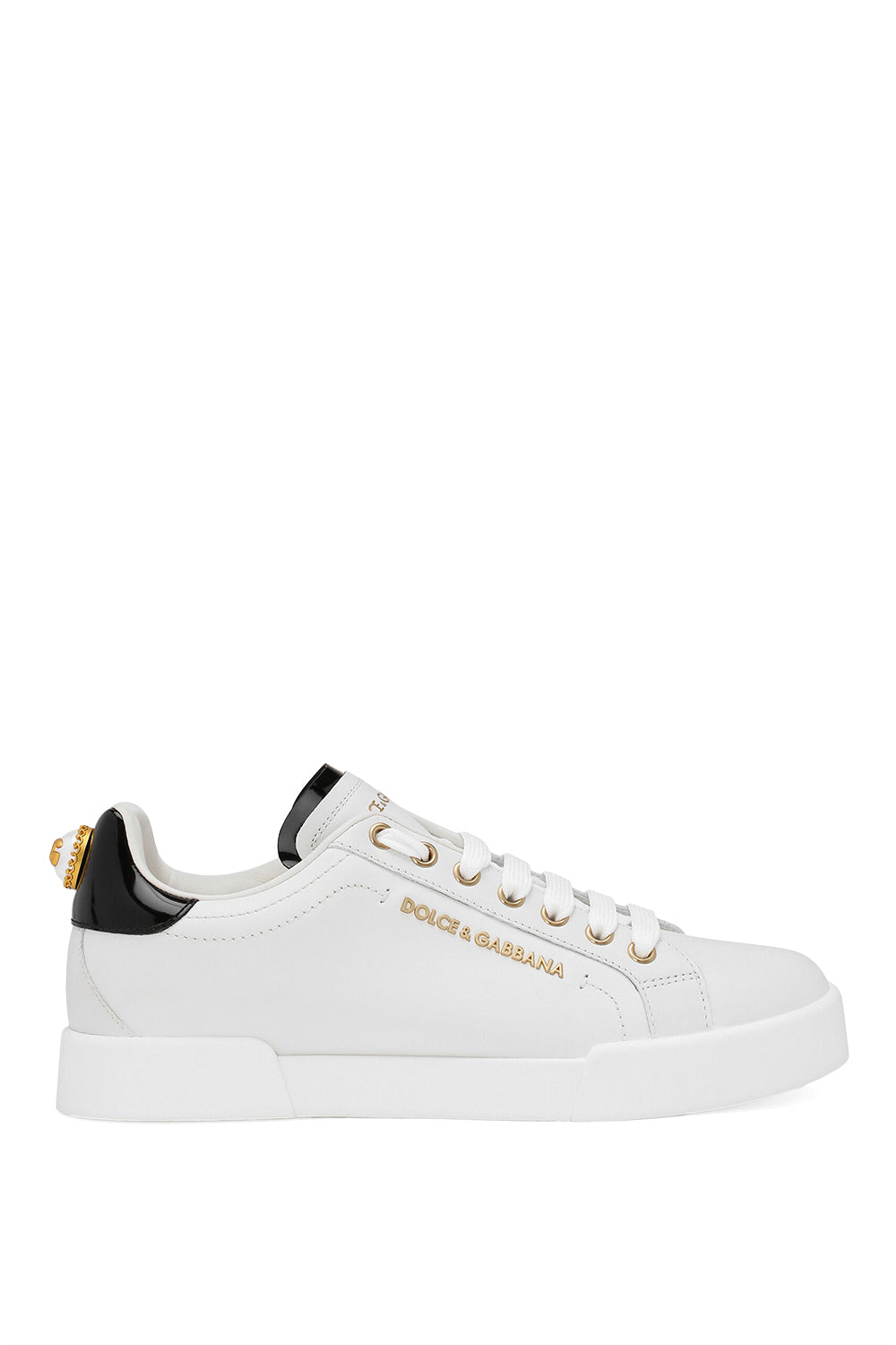 DOLCE & GABBANA Portofino Sneakers in nappa calfskin with lettering