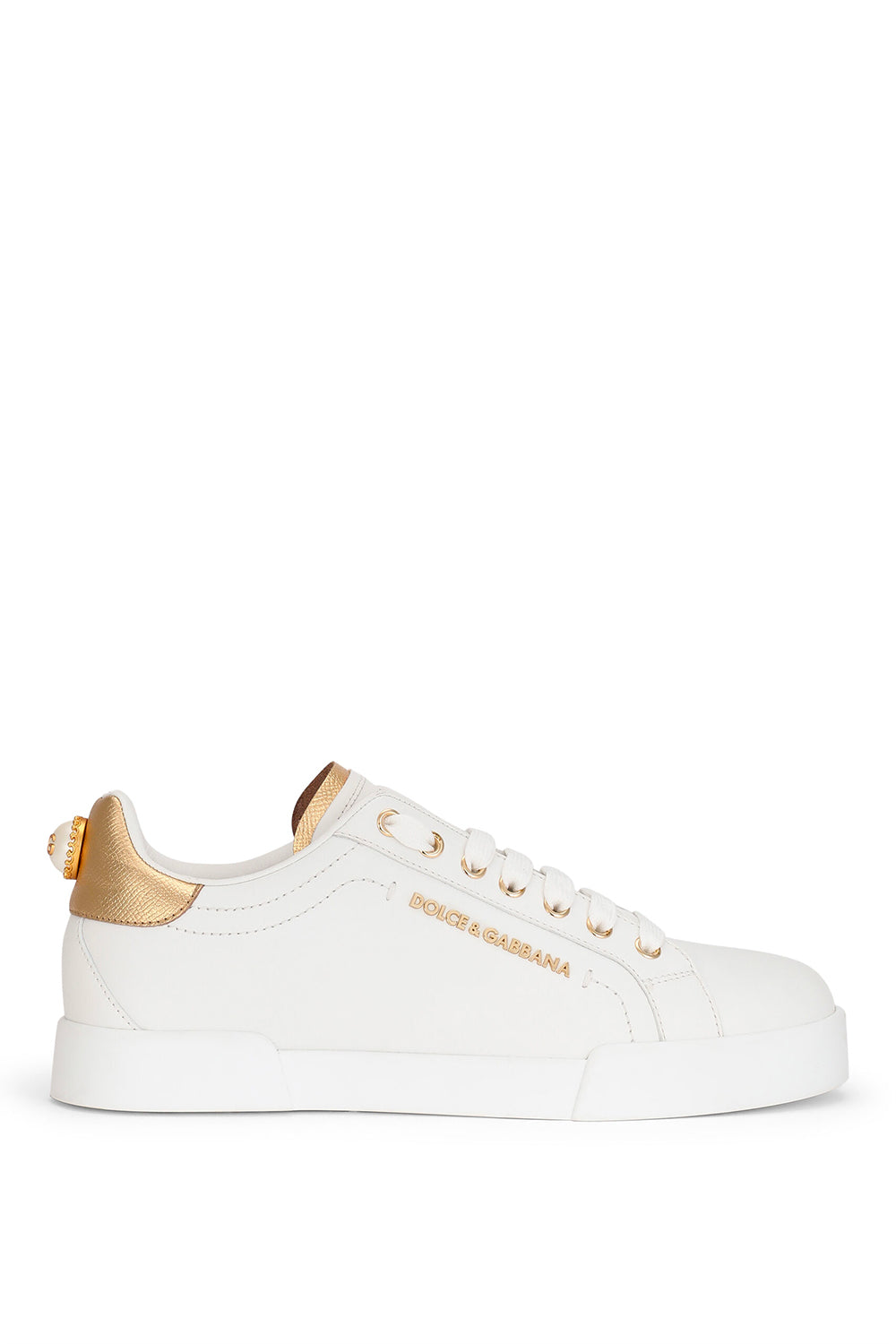 DOLCE & GABBANA Portofino Sneakers in nappa calfskin with lettering