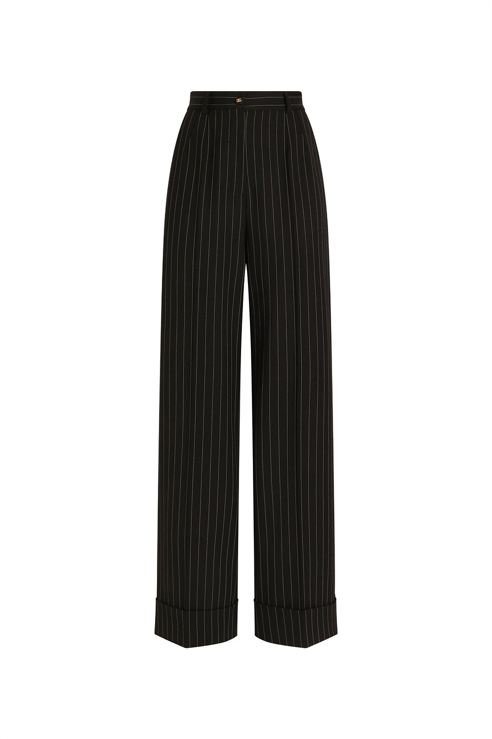 DOLCE & GABBANA Pantaloni gessati in saglia bistretch