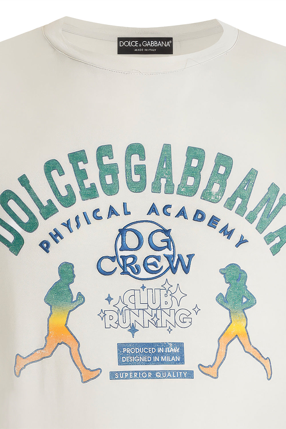 DOLCE & GABBANA T-shirt in cotone con stampa e ricamo
