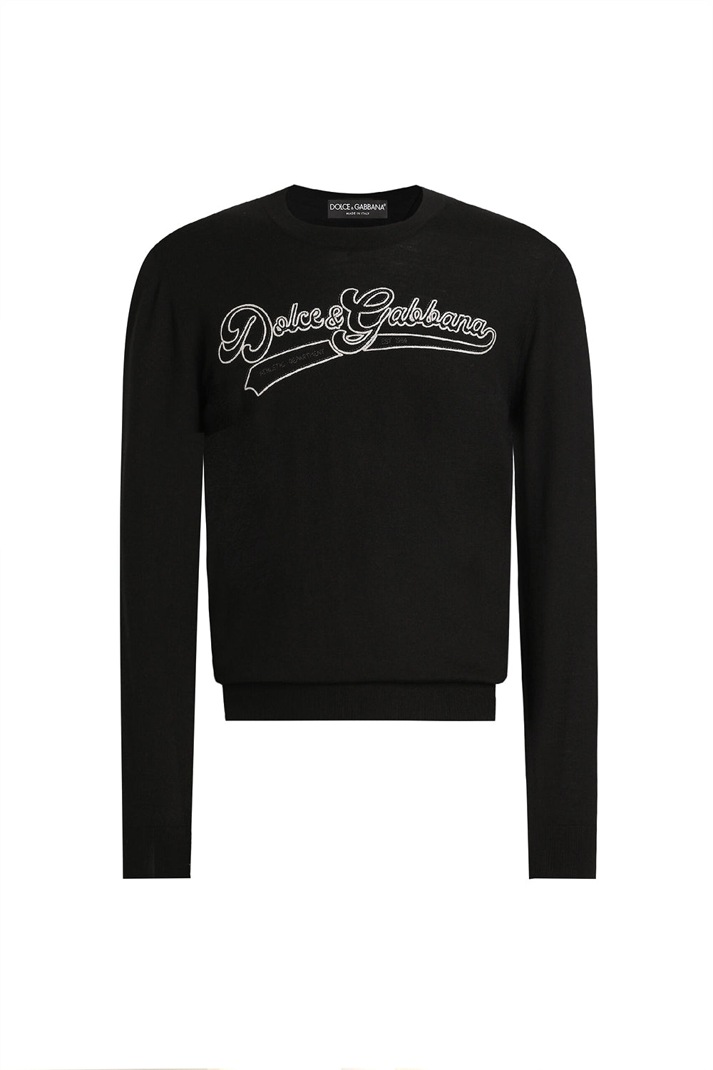 DOLCE & GABBANA 纯羊毛刺绣高领毛衣
