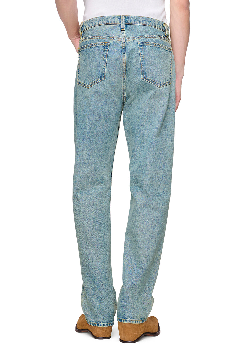 MAISON MARGIELA Jeans mit geradem Bein und Klebebandverzierung