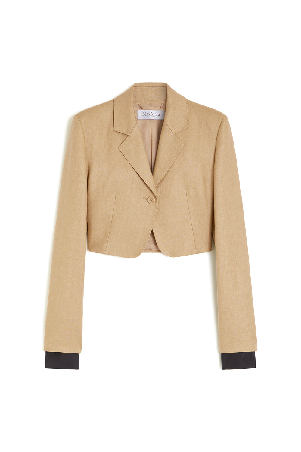 MAX MARA 斜纹亚麻短款夹克“MXSBUONO”
