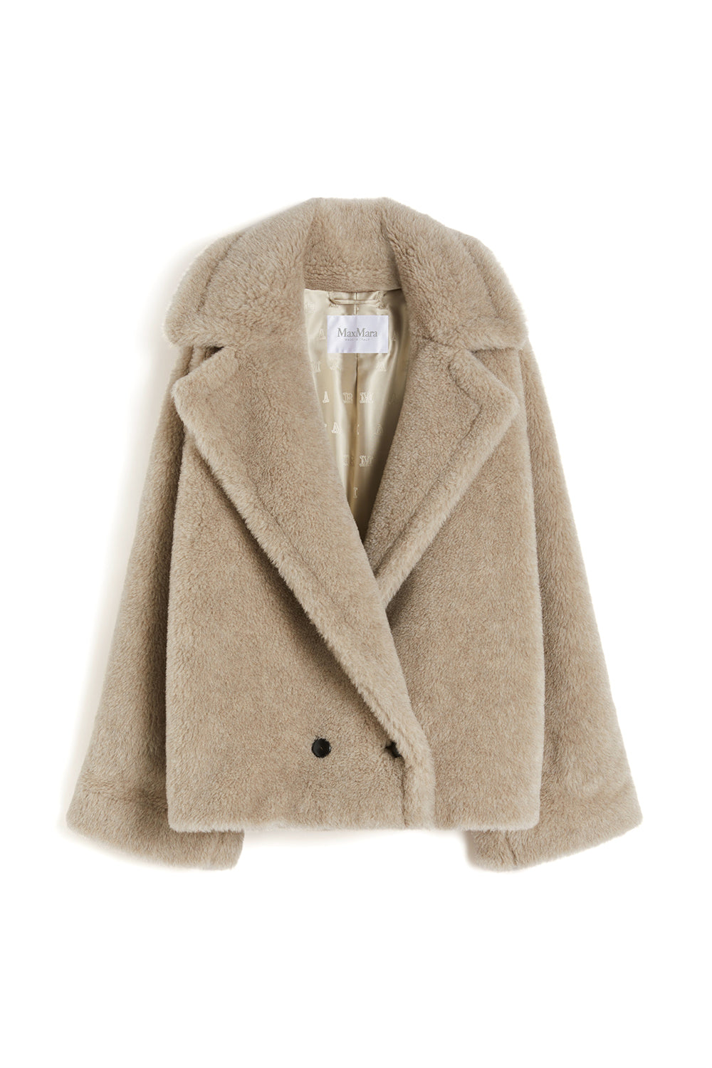 MAX MARA 羊驼毛与喀什米尔混纺泰迪熊毛大衣 MXMCAMBUSA