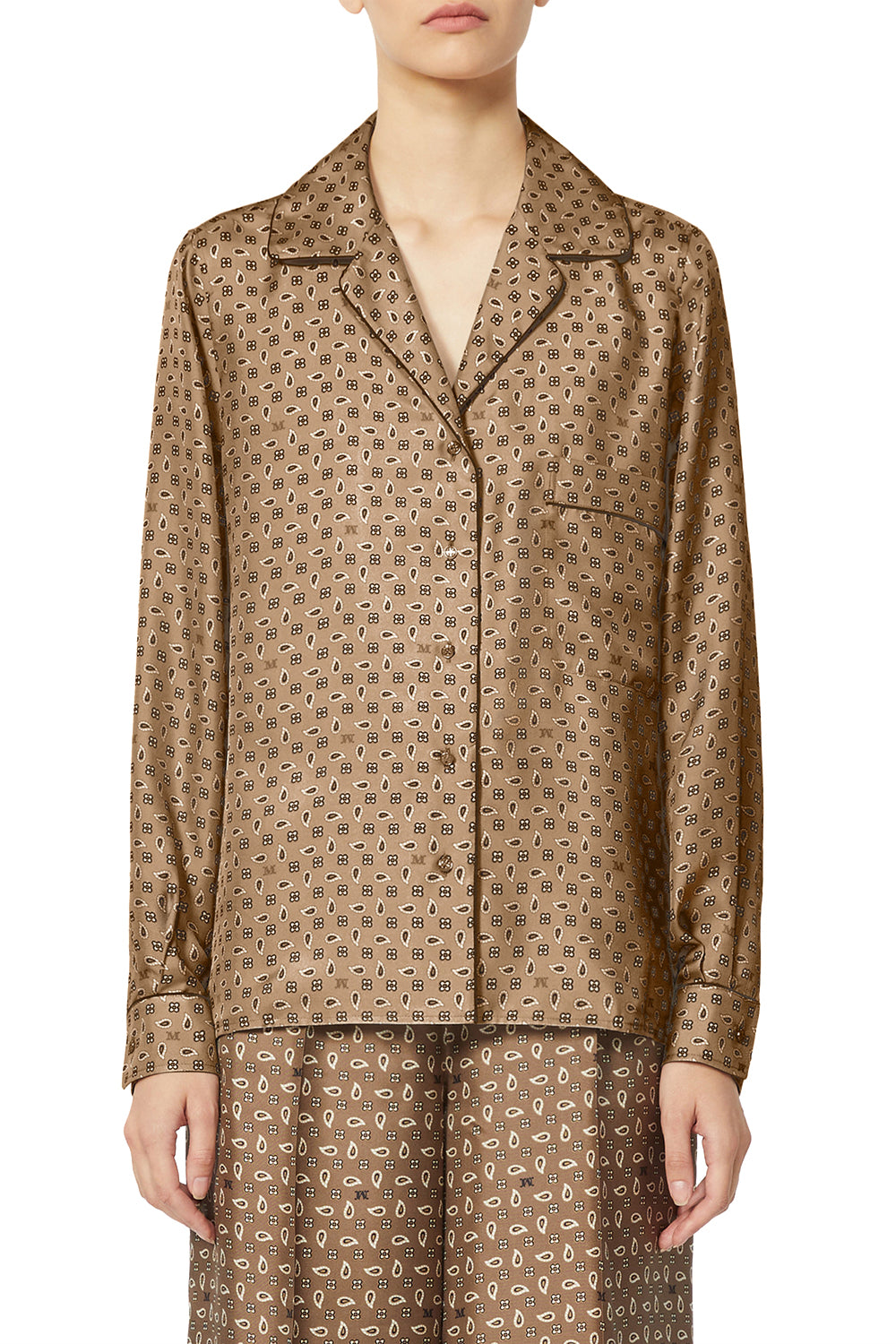 MAX MARA Semi-fitted printed silk shirt MXMDISCO