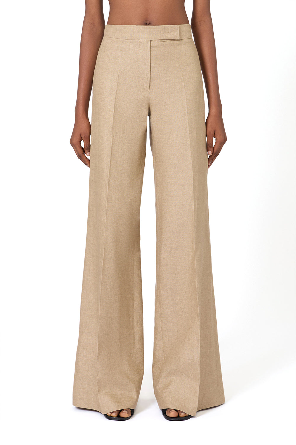 MAX MARA Hose in Regular-Fit aus Natté-Leinen „MXSBIG“