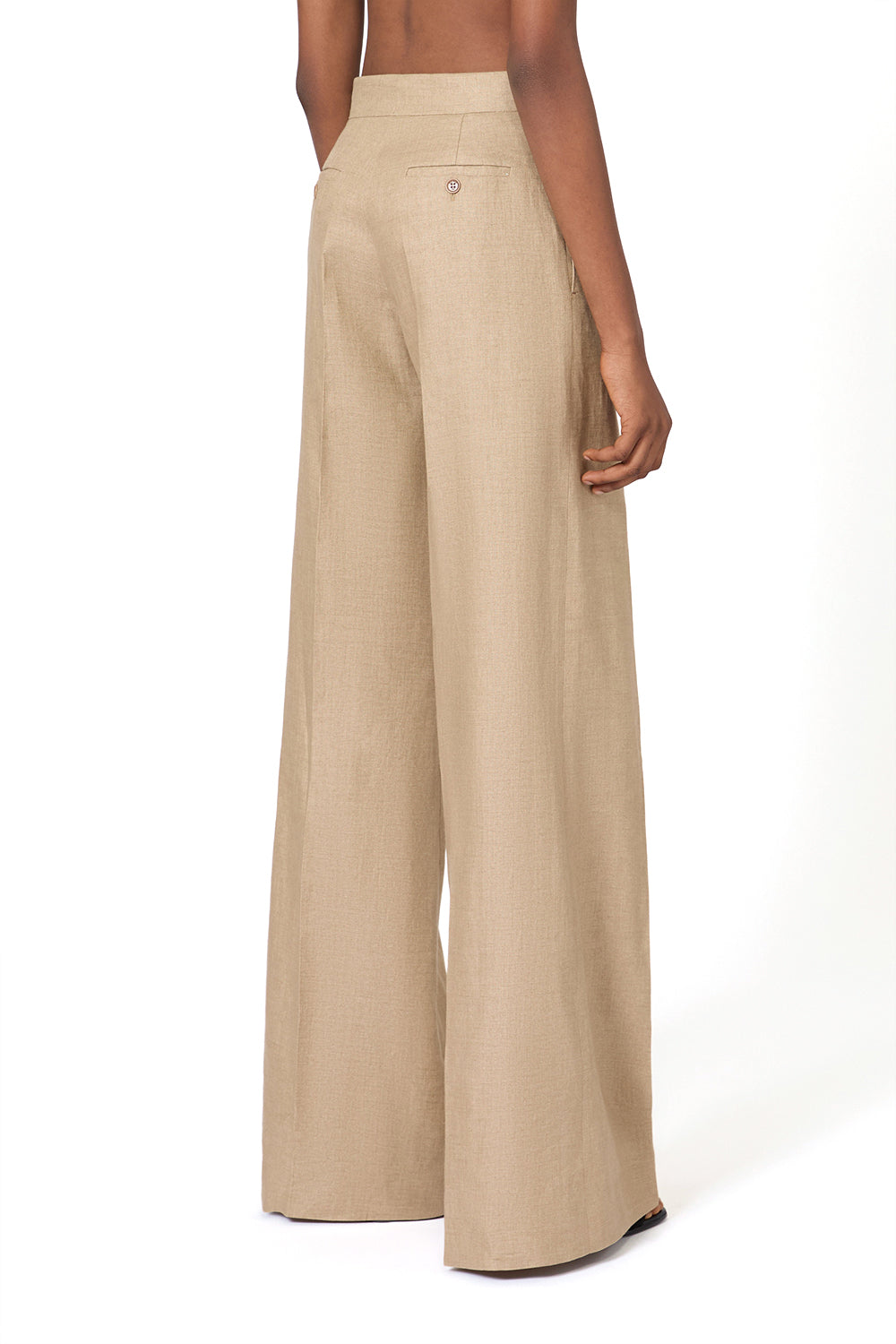 MAX MARA Hose in Regular-Fit aus Natté-Leinen „MXSBIG“