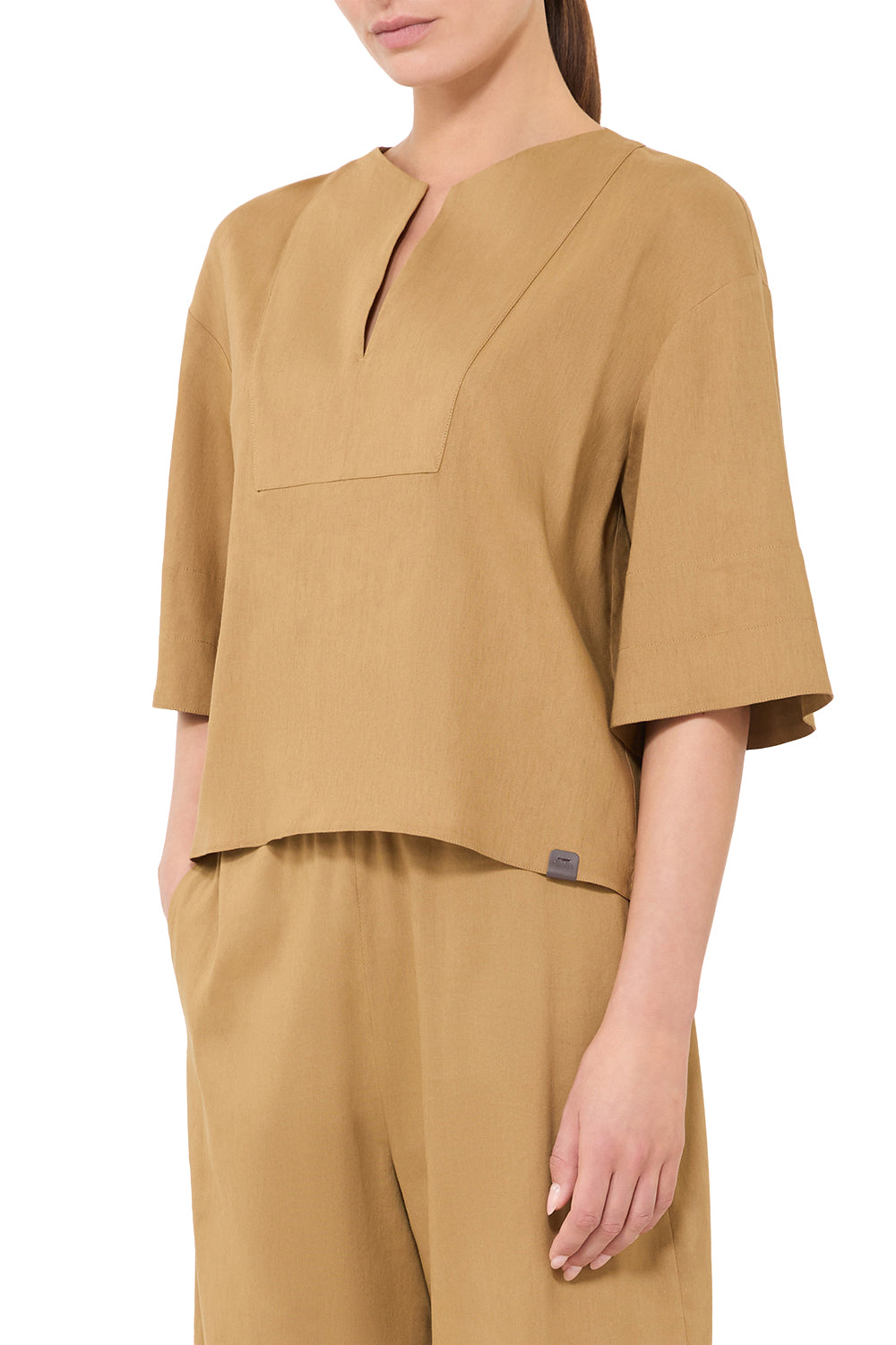 MAX MARA "MXPSOSPIRO" Linen and Viscose Blouse