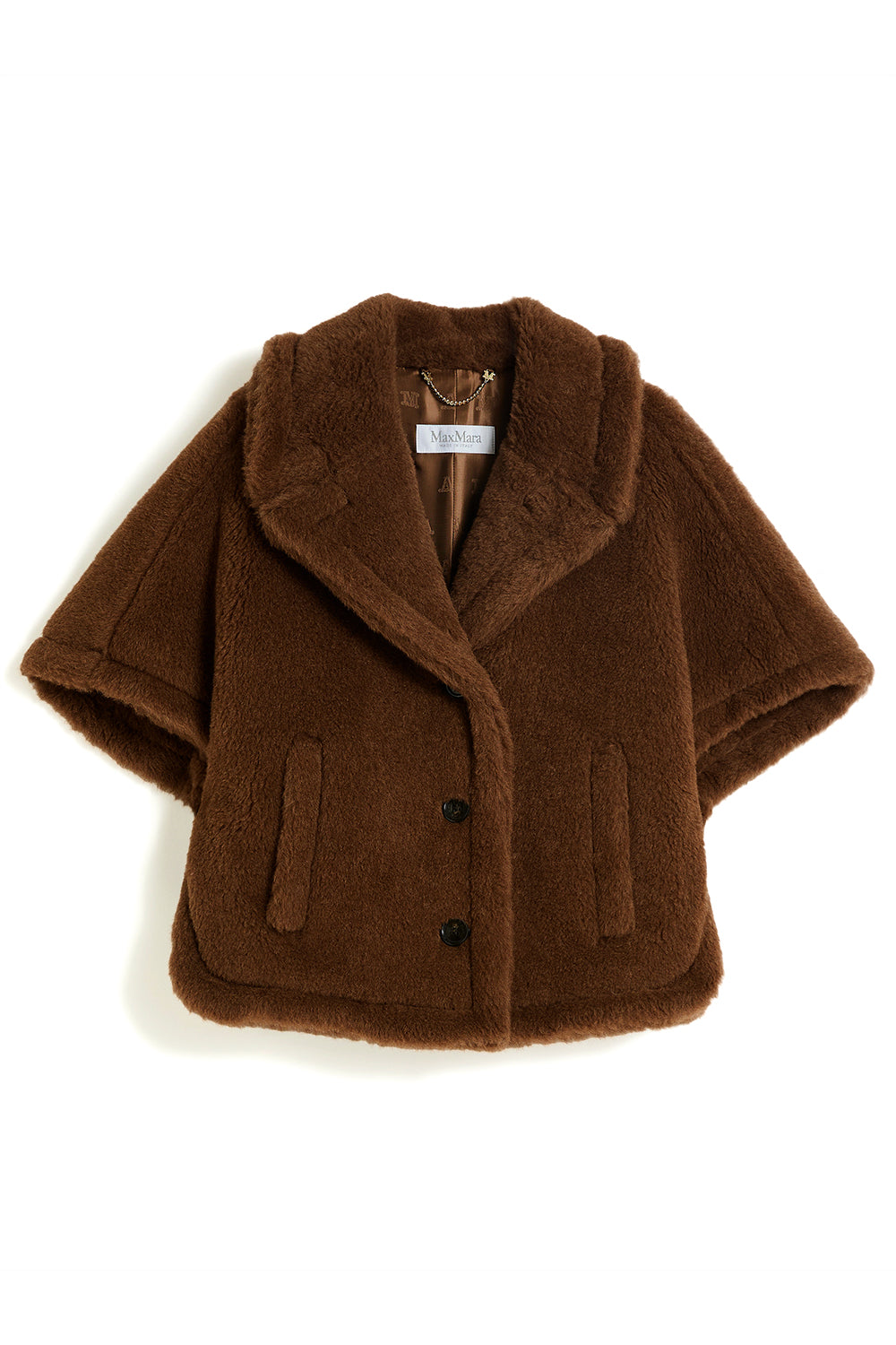 MAX MARA 羊驼毛与羊绒混纺泰迪熊绒方廓大衣 MXACORVINO4