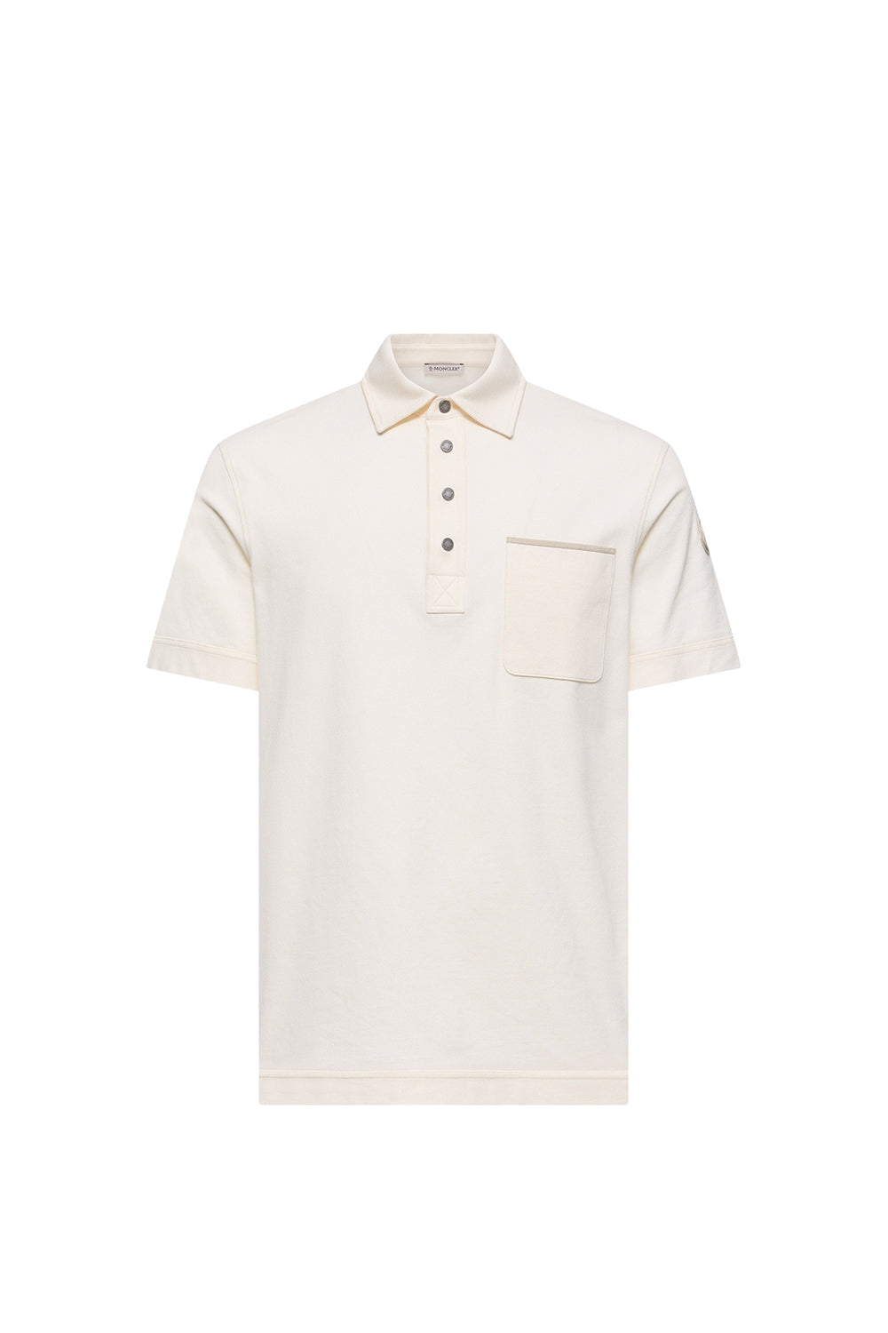 MONCLER Polo in piquet di cotone