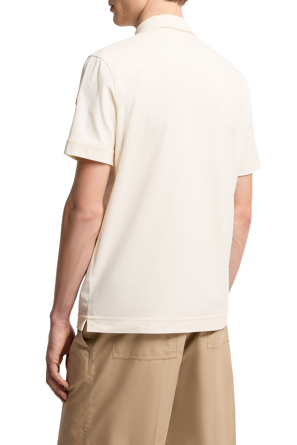 MONCLER Polo in piquet di cotone