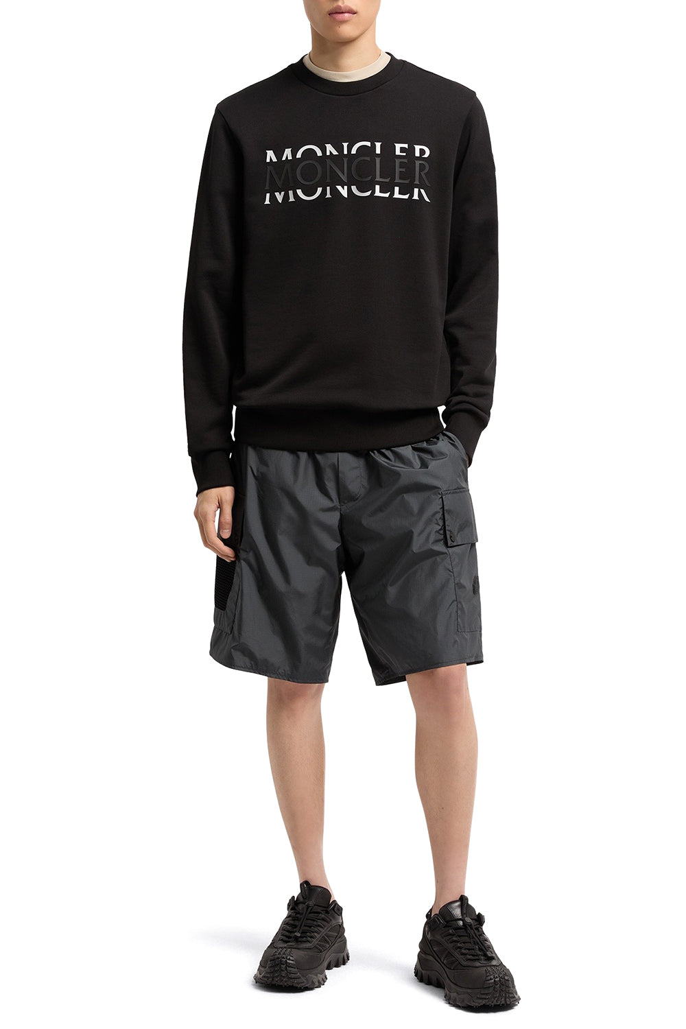 MONCLER T-shirt a maniche lunghe in jersey di cotone con logo