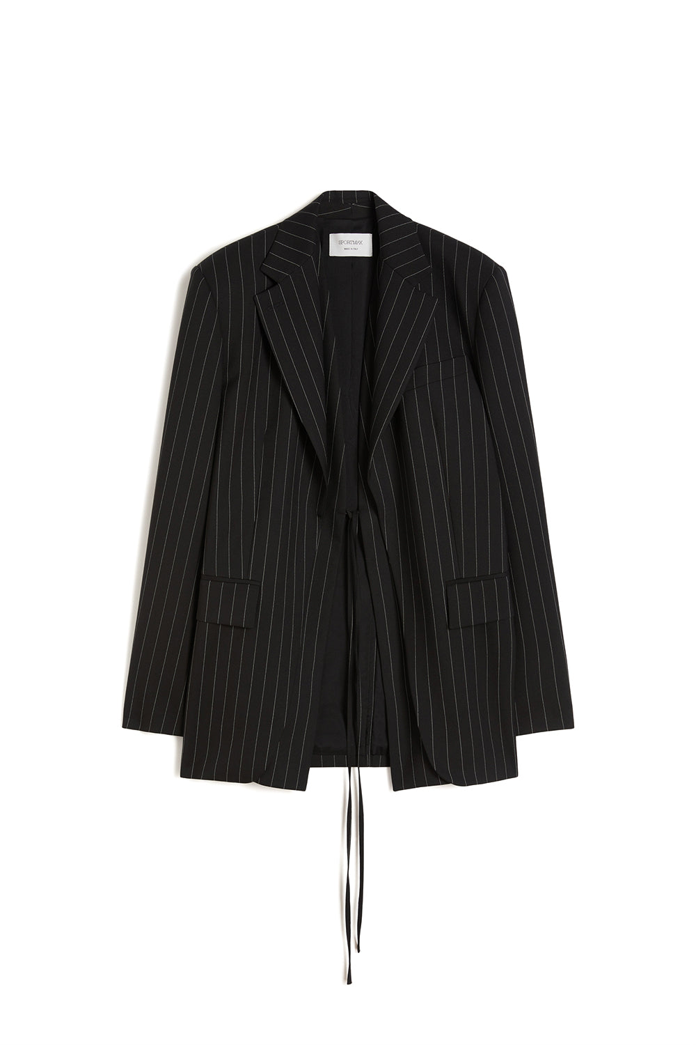 SPORTMAX SPXDIVINA 条纹加巴甸面料定制西装外套