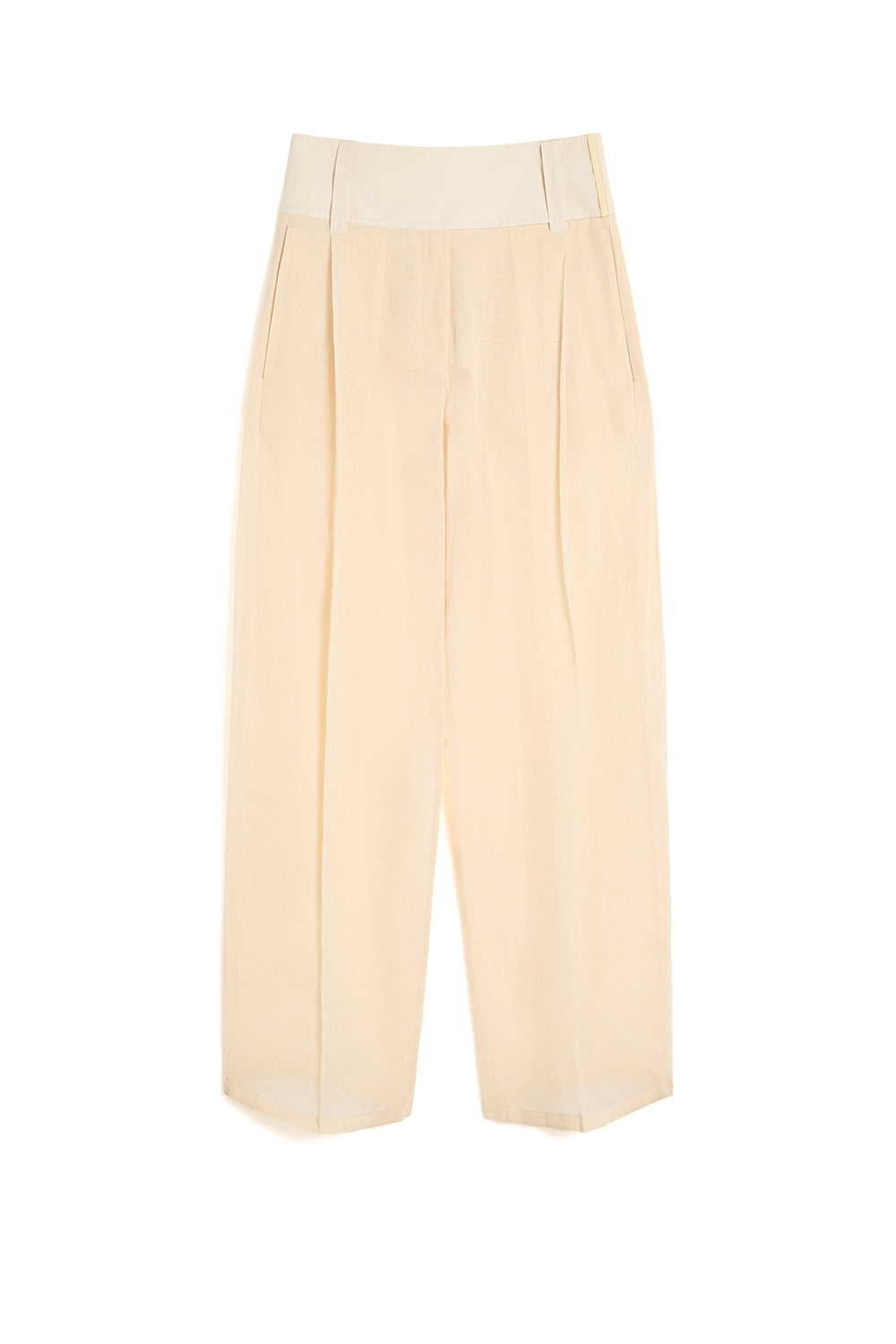 SPORTMAX Pantalone ampio in voile di cotone organzato  "SPSFERITO"