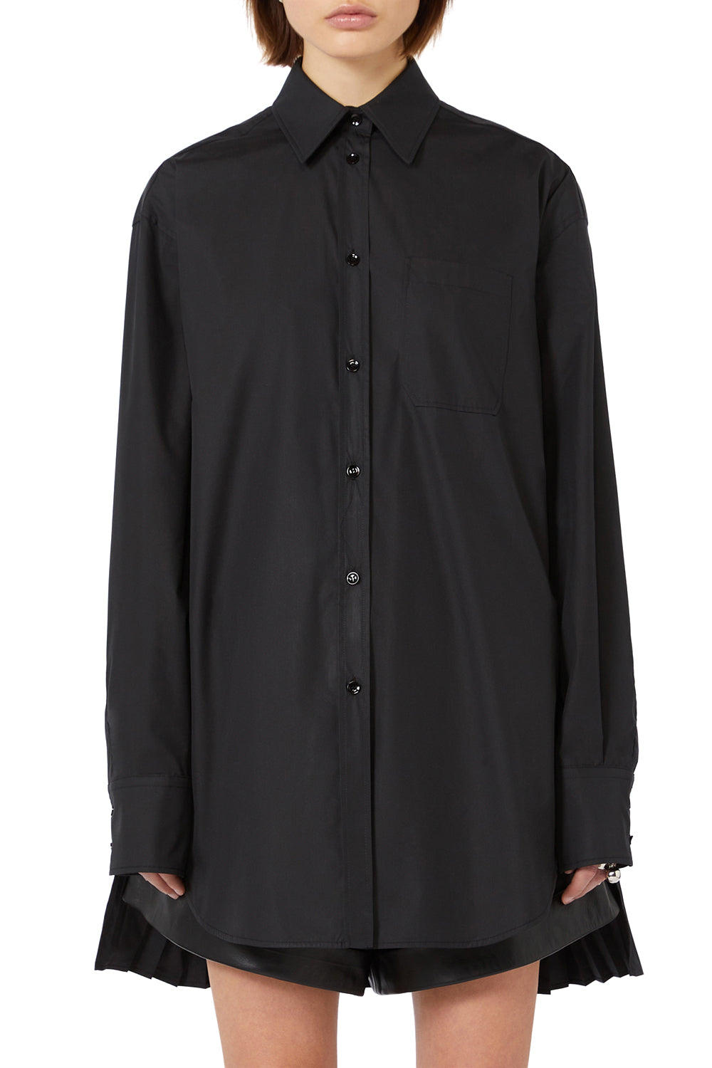 SPORTMAX Overshirt with pleated detail "SPXNESPOLA"