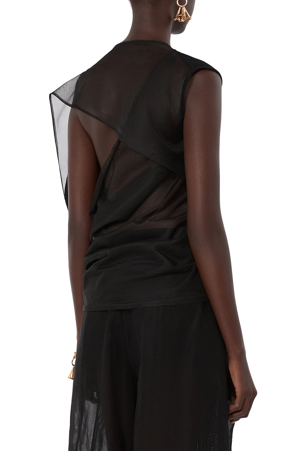 SPORTMAX Asymmetrisches Oberteil aus Stretch-Viskose „SPSGERANIO“