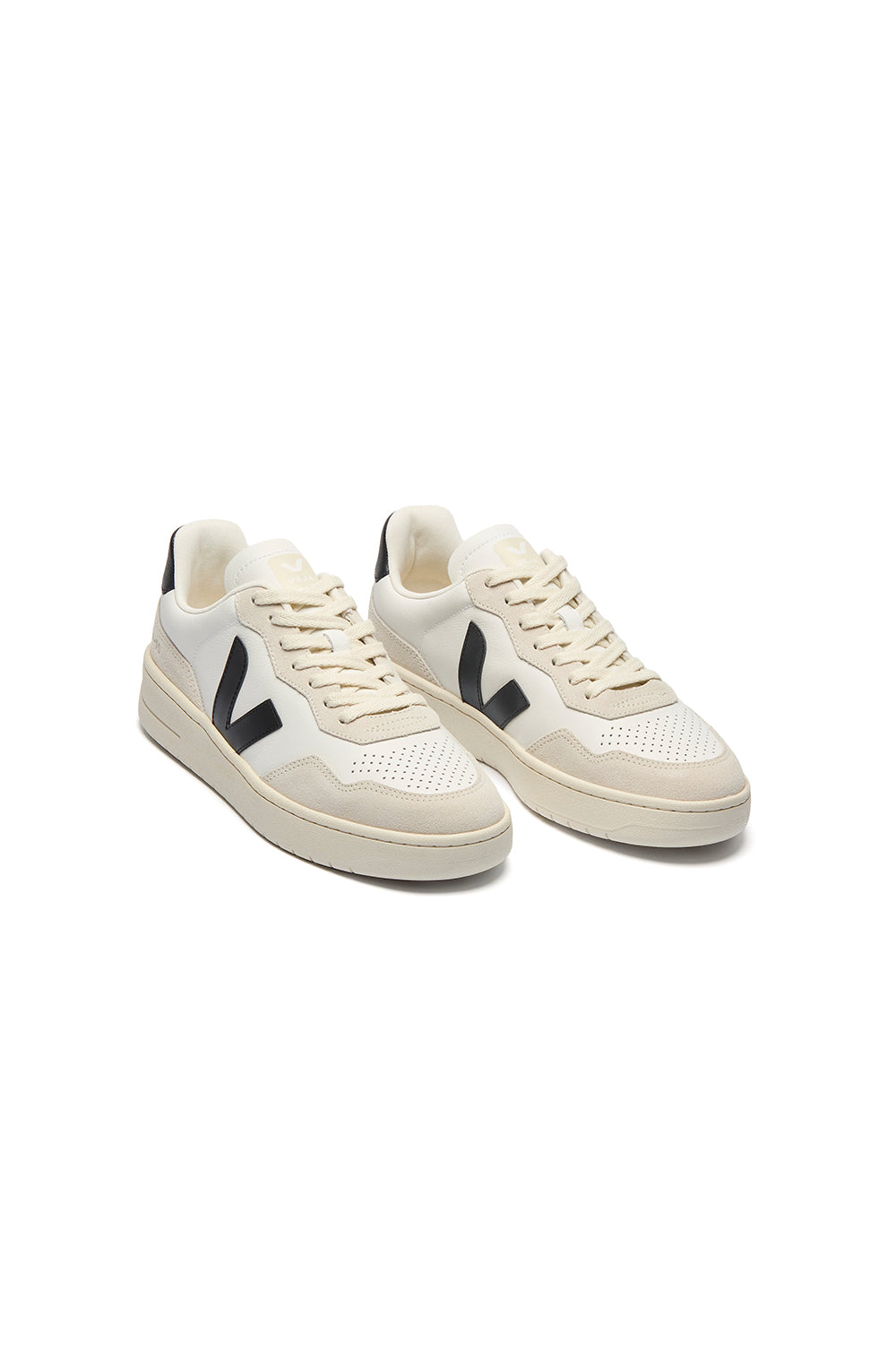 VEJA V-90 LEATHER WHITE BLACK